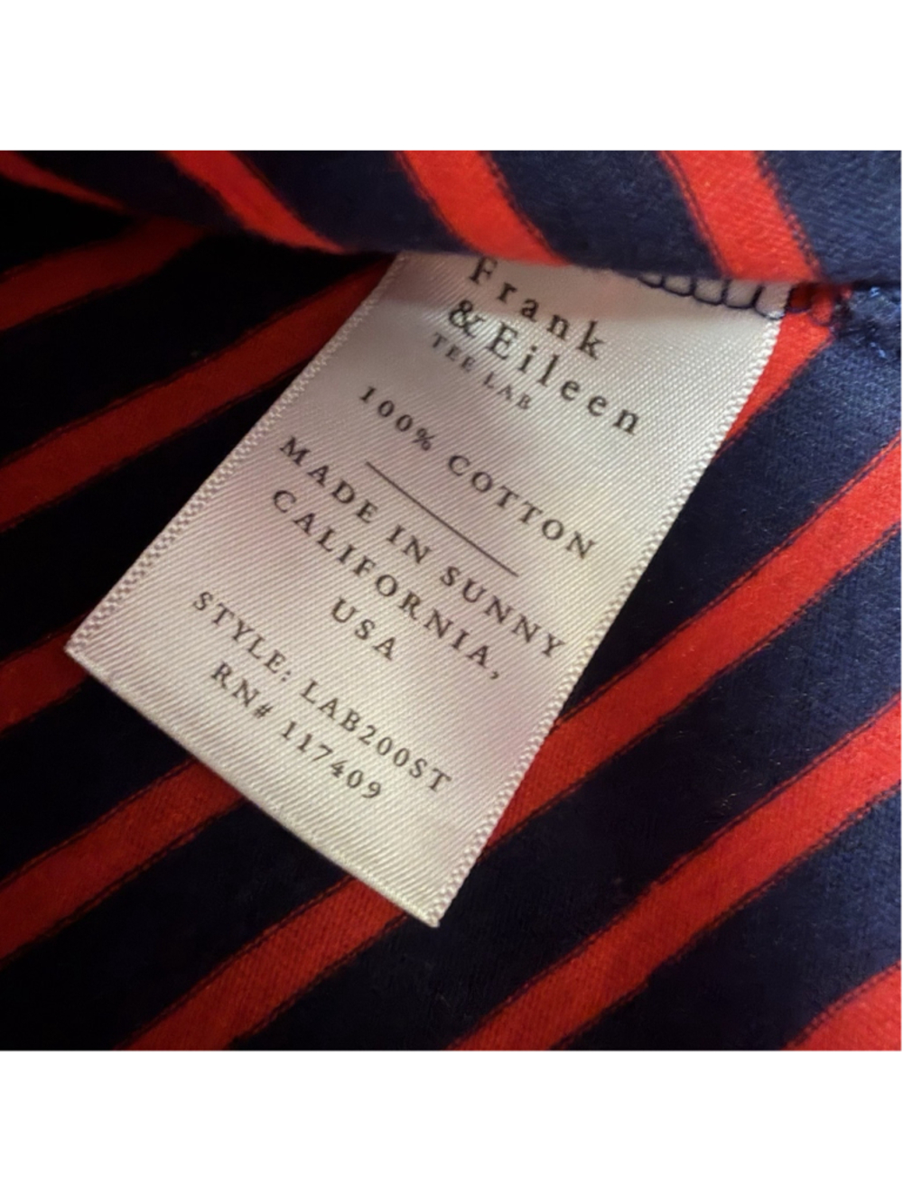 Frank & Eileen Josephine LOT x2 French Stripe Boxy Tee S Red/White & Navy/Blue - Picture 16 of 16